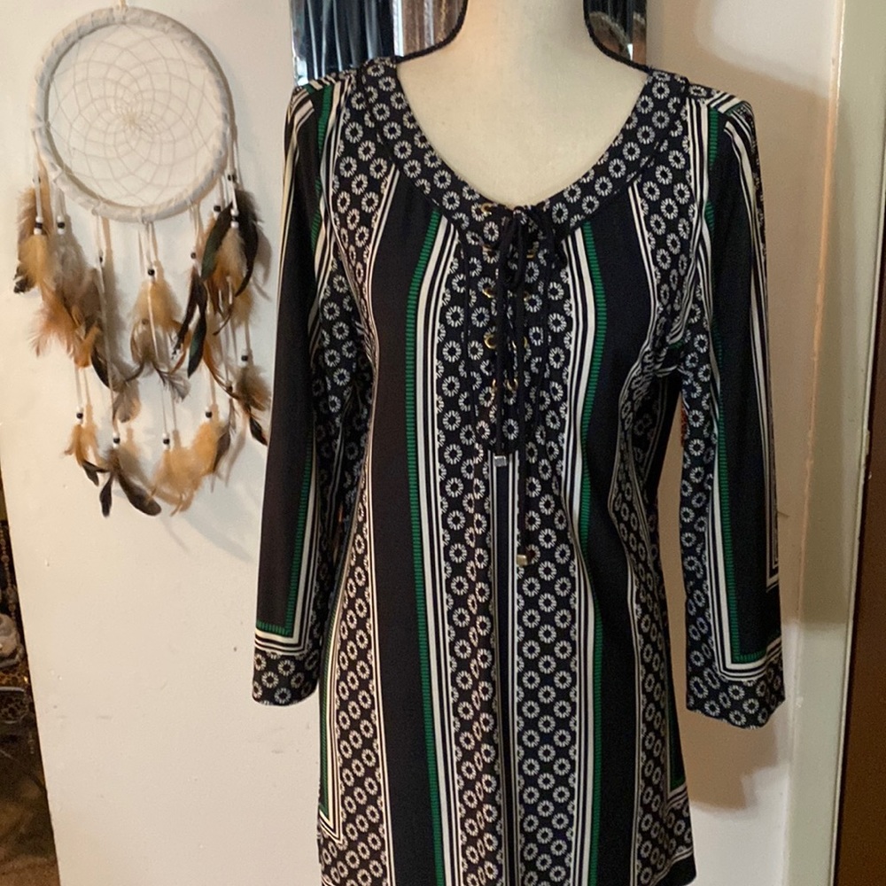 🍁🍁I n c tunic king sleeve tie in front top